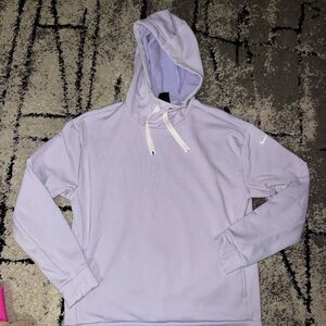 Nike Lilac Pullover Hoodie with White Drawstrings